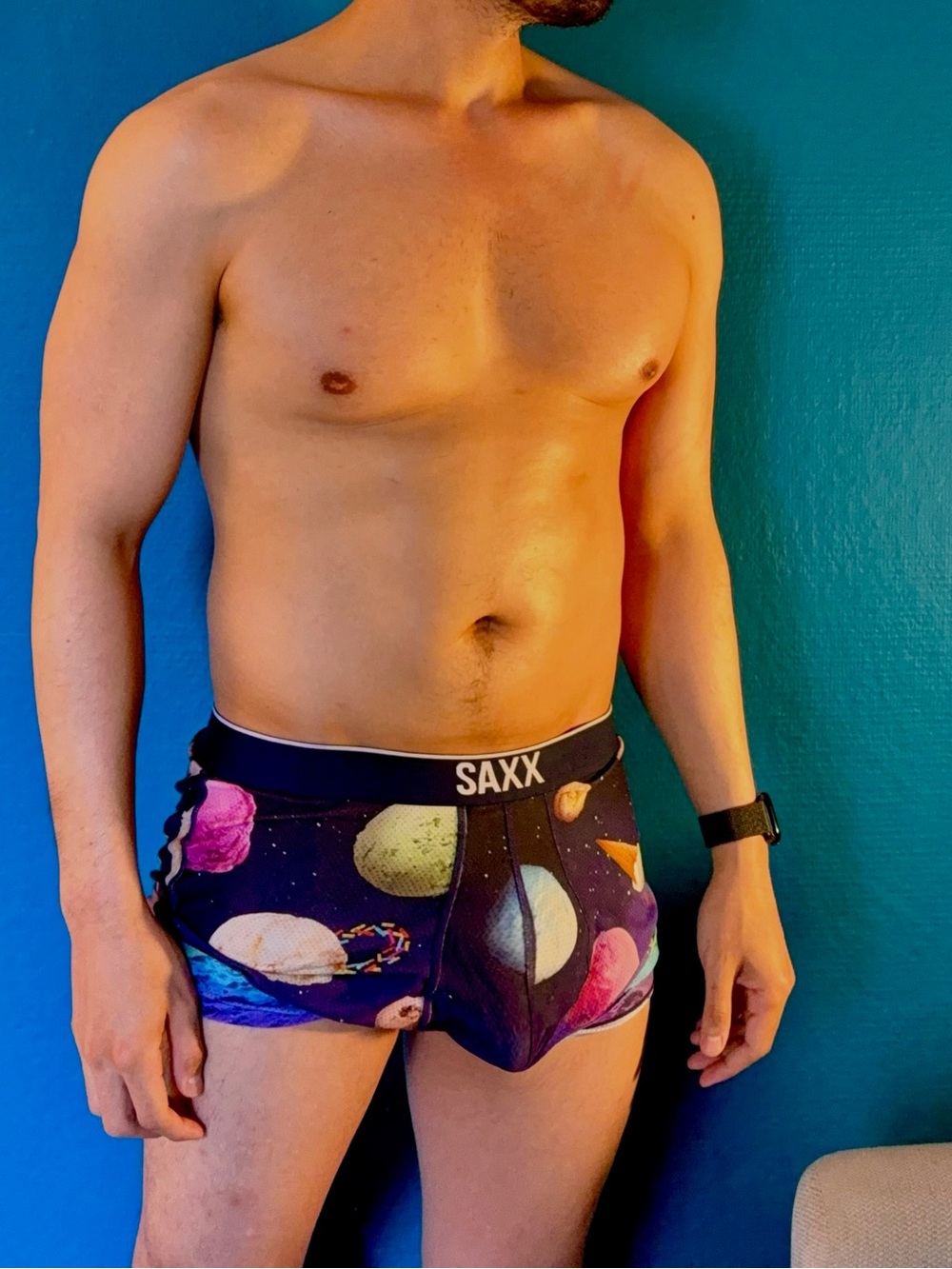 Saxx Men's Planet Print Boxer Briefs - Black Multi